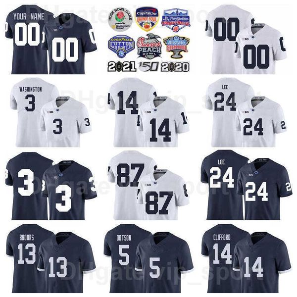 ncaa penn state nittany psu college football jersey 14 sean clifford 21 noah cain 24 keyvone lee 5 jahan dotson 3 parker washington 13, Black
ncaa penn state nittany psu college football jersey 14 sean clifford 21 noah cain 24 keyvone lee 5 jahan dotson 3 parker washington 13, Black