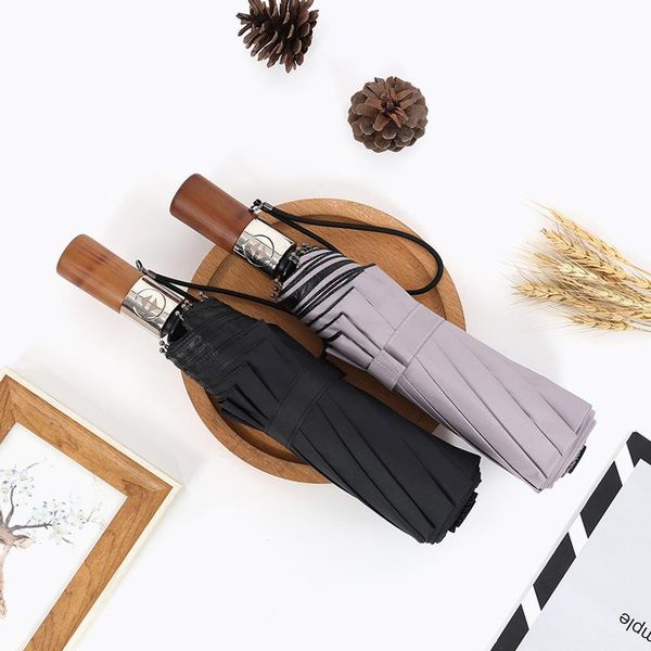 umbrellas sunscreen umbrella fully automatic folding men's business solid wood handle three-fold parasol women's
umbrellas sunscreen umbrella fully automatic folding men's business solid wood handle three-fold parasol women's