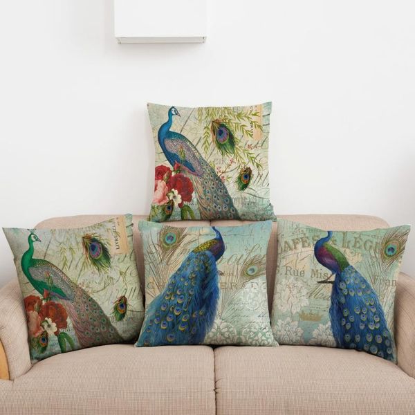 cushion/decorative pillow blue peacock pattern cover home sofa decorative cushion washable square linen car
cushion/decorative pillow blue peacock pattern cover home sofa decorative cushion washable square linen car