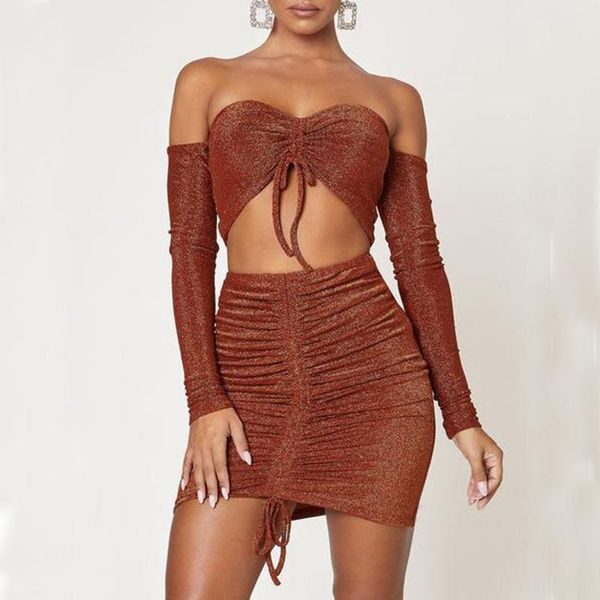 women's tracksuits outfits women summer suits off shoulder long sleeve bustier cropped and skirt lined two piece set sets mt4532, Gray
women's tracksuits outfits women summer suits off shoulder long sleeve bustier cropped and skirt lined two piece set sets mt4532, Gray