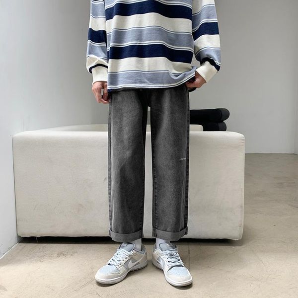 men's jeans men wide leg mens 2021 autumn spring hip hop streetwear loose straight baggy denim pants male brand, Blue
men's jeans men wide leg mens 2021 autumn spring hip hop streetwear loose straight baggy denim pants male brand, Blue