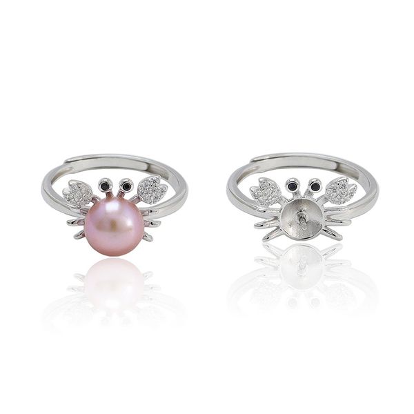 j1175 new fashion popular pearl ring opening creative zircon 925 silver hand jewelry, Black
j1175 new fashion popular pearl ring opening creative zircon 925 silver hand jewelry, Black
