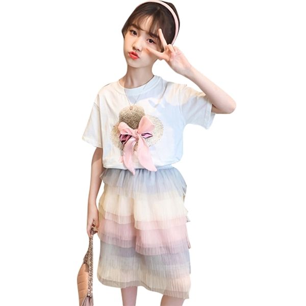 girls clothing tshirt + mesh skirt teenage kids girl clothes set children's tracksuits 210528, White
girls clothing tshirt + mesh skirt teenage kids girl clothes set children's tracksuits 210528, White