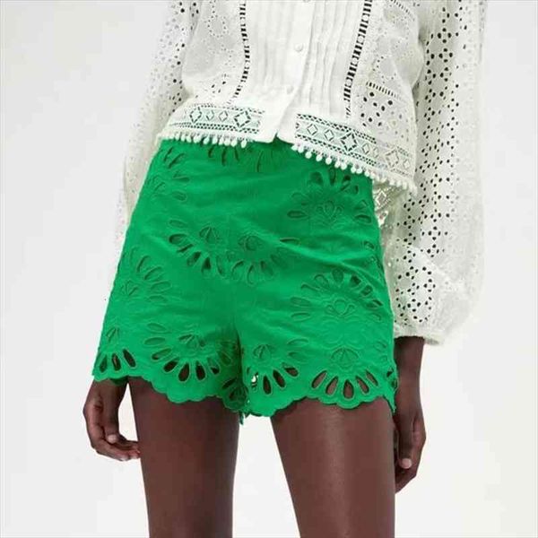 za embroidery high waist women shorts hollow out fashion causal quality lacp up streetwear, White;black
za embroidery high waist women shorts hollow out fashion causal quality lacp up streetwear, White;black