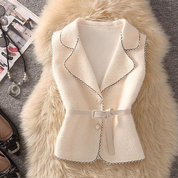 women's vests woolen cloth vest coat women vintage 2021 autumn winter loose sashes button sleeveless waistcoat lady casual solid gilet, Black;white
women's vests woolen cloth vest coat women vintage 2021 autumn winter loose sashes button sleeveless waistcoat lady casual solid gilet, Black;white