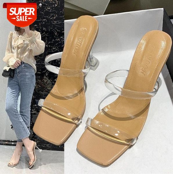 fairy style crystal stiletto sandals for women's outer wear, one word with transparent high-heeled slippers #zw16, Black
fairy style crystal stiletto sandals for women's outer wear, one word with transparent high-heeled slippers #zw16, Black