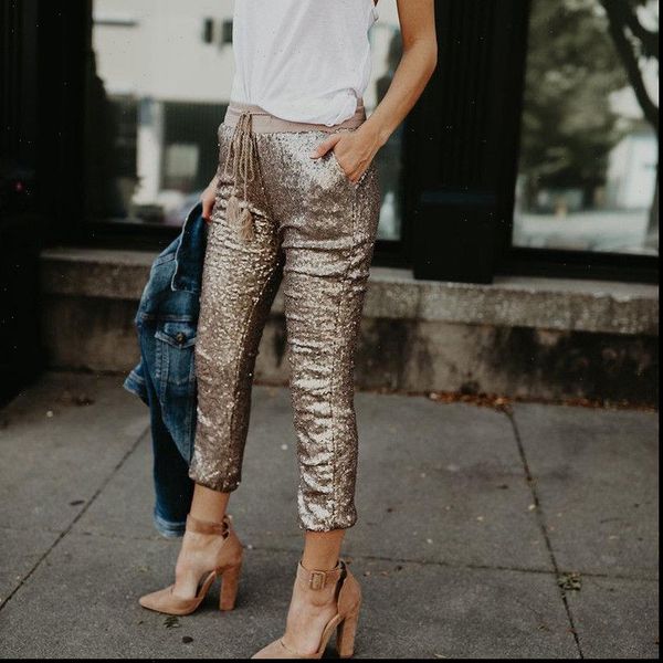 casual high waist skinny womens pant sequined glitter lace up trousers clubwear bottom ankle length, Black;white
casual high waist skinny womens pant sequined glitter lace up trousers clubwear bottom ankle length, Black;white