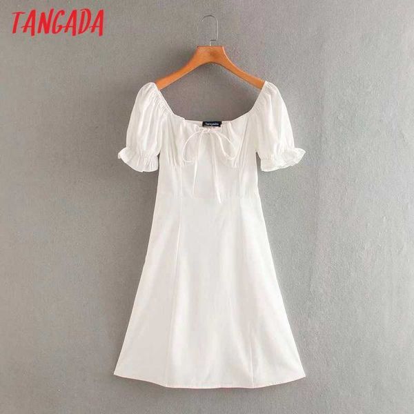 tangada summer women white bow dress puff short sleeve ladies mini dress vestidos 4y01 210609, Black;gray
tangada summer women white bow dress puff short sleeve ladies mini dress vestidos 4y01 210609, Black;gray