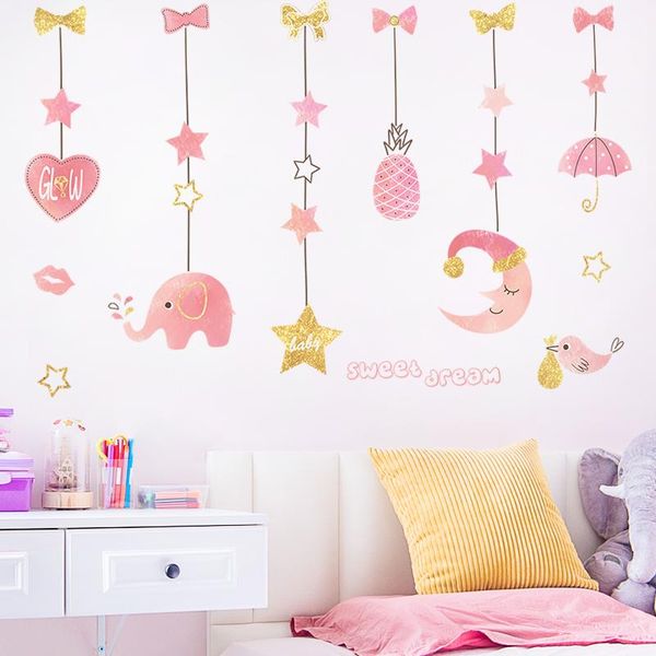 wall stickers pink cartoon cute moon stars paper art decals decor for kids room girl bedroom home wallpaper
wall stickers pink cartoon cute moon stars paper art decals decor for kids room girl bedroom home wallpaper