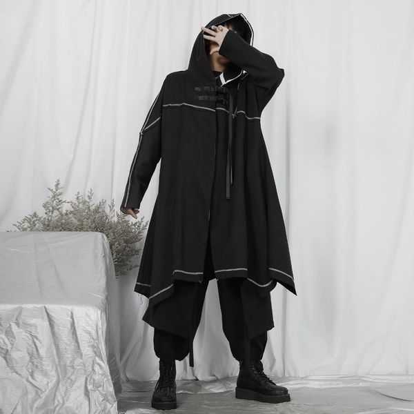 men's trench coats windbreaker hooded coat spring and autumn dark yamamoto style handsome leisure fashion loose large, Tan;black
men's trench coats windbreaker hooded coat spring and autumn dark yamamoto style handsome leisure fashion loose large, Tan;black