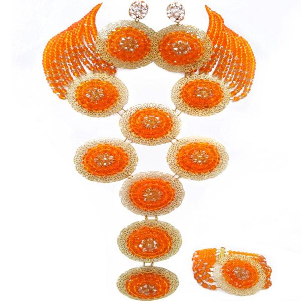 earrings & necklace orange and champagne gold ab african wedding beads crystal sets nigerian jewelry set 9phk06, Silver
earrings & necklace orange and champagne gold ab african wedding beads crystal sets nigerian jewelry set 9phk06, Silver
