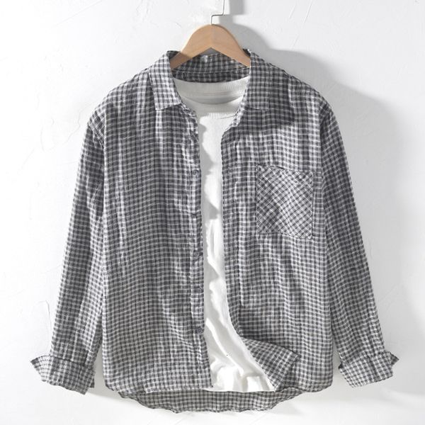 men's casual shirts retro men plaid spring summer youth loose breathable long sleeve shirt clothes linen wdv8, White;black
men's casual shirts retro men plaid spring summer youth loose breathable long sleeve shirt clothes linen wdv8, White;black