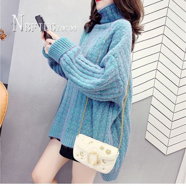 women's sweaters turtleneck retro pullover women sweater korean loose winter warm female eq76, White;black
women's sweaters turtleneck retro pullover women sweater korean loose winter warm female eq76, White;black
