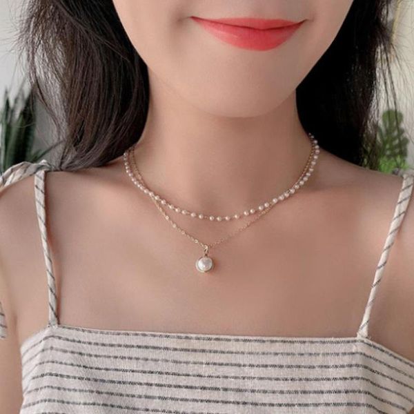 pendant necklaces fashion pearl choker necklace sweet double layer chain for women girl gift ins trendy jewelry, Silver
pendant necklaces fashion pearl choker necklace sweet double layer chain for women girl gift ins trendy jewelry, Silver