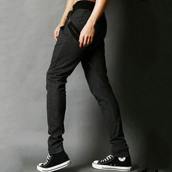 men's pants nice black mens capris autumn winter harem male casual clothing 2xl 51