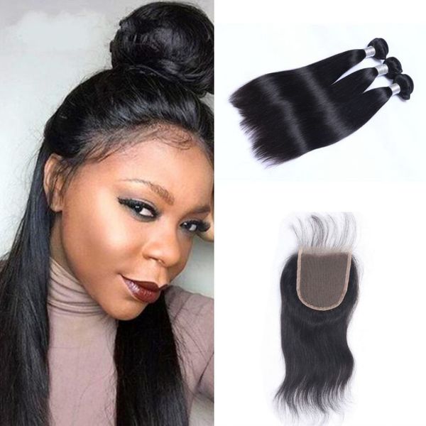 cambodian straight human hair weaves 3 bundles with 4x4 lace closure 8a remy hair natural color for women, Black;brown
cambodian straight human hair weaves 3 bundles with 4x4 lace closure 8a remy hair natural color for women, Black;brown