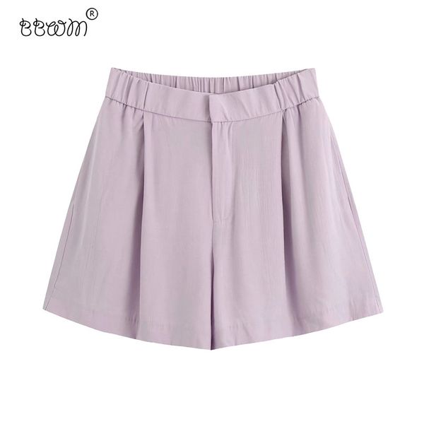 women chic fashion purple loose draped shorts vintage high elastic waist zipper fly short pants casual pantalones cortos 210520, White;black
women chic fashion purple loose draped shorts vintage high elastic waist zipper fly short pants casual pantalones cortos 210520, White;black