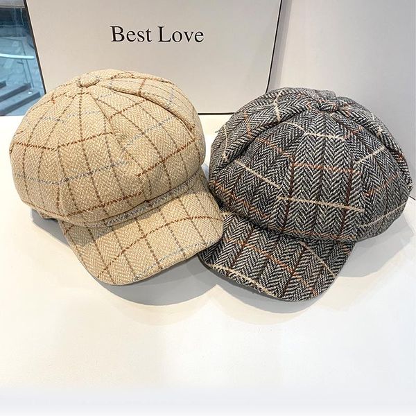 stingy brim hats ladies hat japanese literature and art retro lattice octagonal cap spring autumn all-match british style sboy, Blue;gray
stingy brim hats ladies hat japanese literature and art retro lattice octagonal cap spring autumn all-match british style sboy, Blue;gray