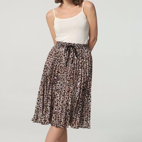 skirts women stylish chiffon leopard print pleated skirt snake faldas mujer drawstring tie elastic waist casual mid calf mz0938, Black
skirts women stylish chiffon leopard print pleated skirt snake faldas mujer drawstring tie elastic waist casual mid calf mz0938, Black