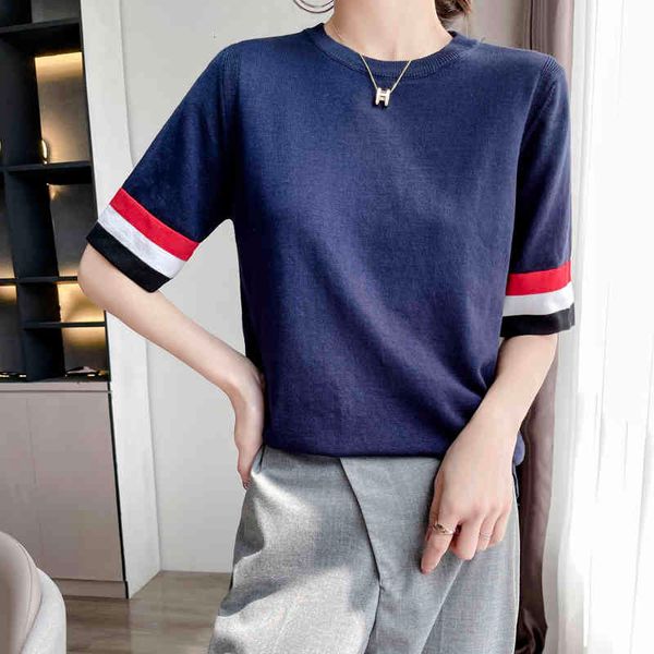 women's sweaters short sleeved knitted sweater, oval neck novelty, summer, White;black
women's sweaters short sleeved knitted sweater, oval neck novelty, summer, White;black