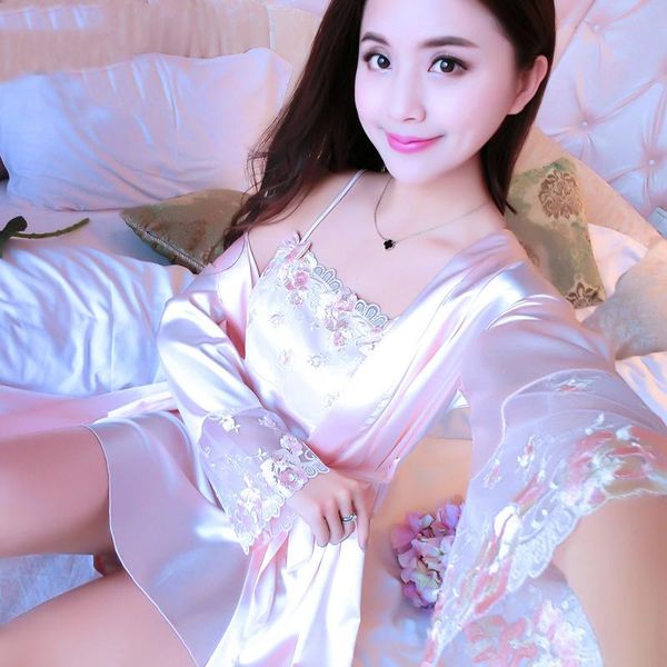 women's sleepwear femme hiver robes women summer nighty rayon gown suits two piece roupao zaful pyjama peignoir pijama, Black;red
women's sleepwear femme hiver robes women summer nighty rayon gown suits two piece roupao zaful pyjama peignoir pijama, Black;red