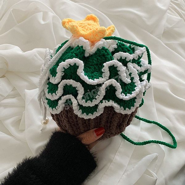 wool knitting coin purse children's bucket shoulder bag cute christmas gift tree man deer hand made messenger bags accessories, White
wool knitting coin purse children's bucket shoulder bag cute christmas gift tree man deer hand made messenger bags accessories, White