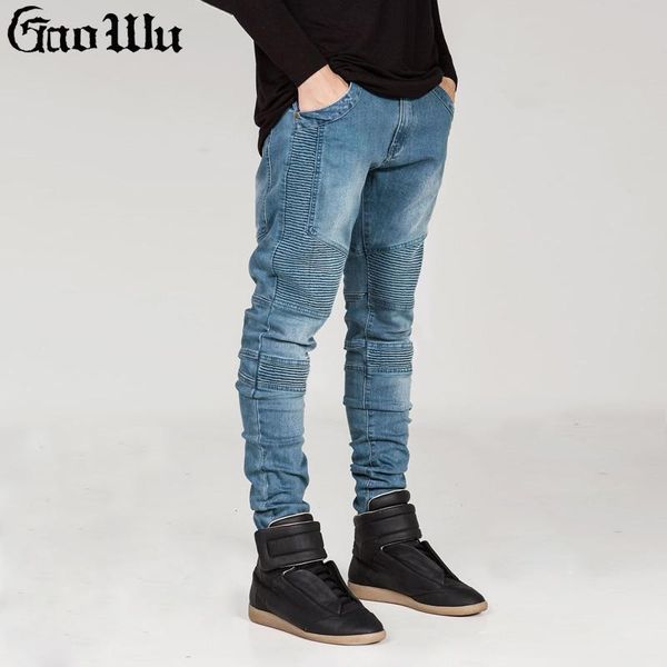 men's jeans gaowu long elastic pencil pants ripped slim spring autumn men fashion skinny male hip-hop trousers clothes clothing, Blue
men's jeans gaowu long elastic pencil pants ripped slim spring autumn men fashion skinny male hip-hop trousers clothes clothing, Blue