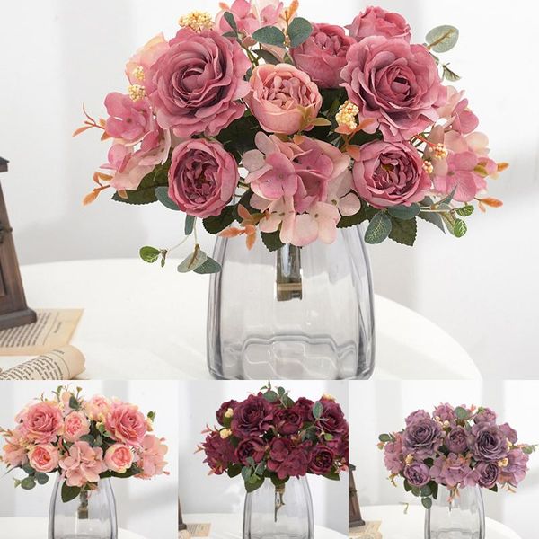 decorative flowers & wreaths artificial silk peony bouquets fake hydrangea bouquet fashion elegant durable home party wedding decoration
decorative flowers & wreaths artificial silk peony bouquets fake hydrangea bouquet fashion elegant durable home party wedding decoration