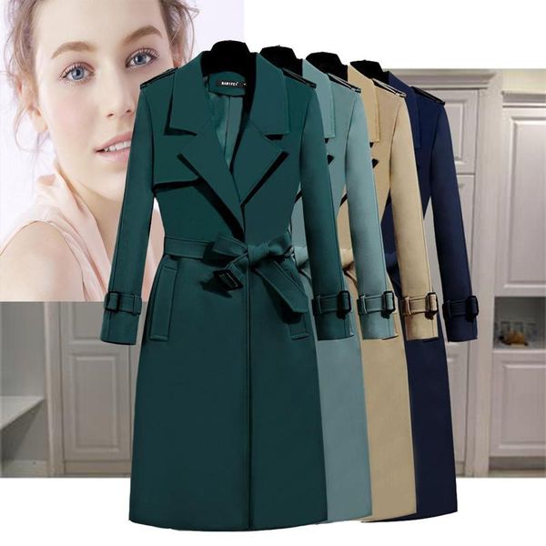 women's trench coats windbreaker 2021 spring and autumn long western style slim coat, Tan;black
women's trench coats windbreaker 2021 spring and autumn long western style slim coat, Tan;black