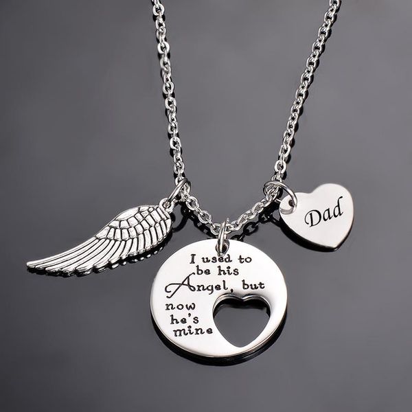 pendant necklaces angel wing charm memorial necklace jewelry i used to be his now he's mine necklacedaddy in memory of loved one dad, Silver
pendant necklaces angel wing charm memorial necklace jewelry i used to be his now he's mine necklacedaddy in memory of loved one dad, Silver