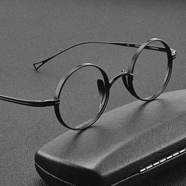 fashion sunglasses frames 2021 vintage pure titanium glasses men round optical frame myopia prescription eyeglasses women retro, Black
fashion sunglasses frames 2021 vintage pure titanium glasses men round optical frame myopia prescription eyeglasses women retro, Black