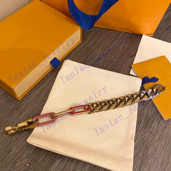 v0-02 men's link designer bracelet letter logo candy color cuban quenched macarone polished crystal bracelets with box, Golden;silver
v0-02 men's link designer bracelet letter logo candy color cuban quenched macarone polished crystal bracelets with box, Golden;silver