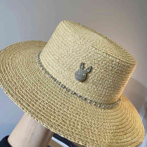 british celebrity light luxury diamond lafite straw women's versatile holiday travel sun net red hat, Black;white
british celebrity light luxury diamond lafite straw women's versatile holiday travel sun net red hat, Black;white