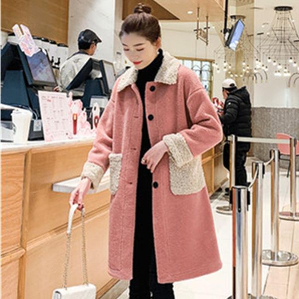 women's wool & blends woolen coat womens clothing 2021 autumn winter korean fashion mid-length loose thicken all-match elegant woman ja, Black
women's wool & blends woolen coat womens clothing 2021 autumn winter korean fashion mid-length loose thicken all-match elegant woman ja, Black