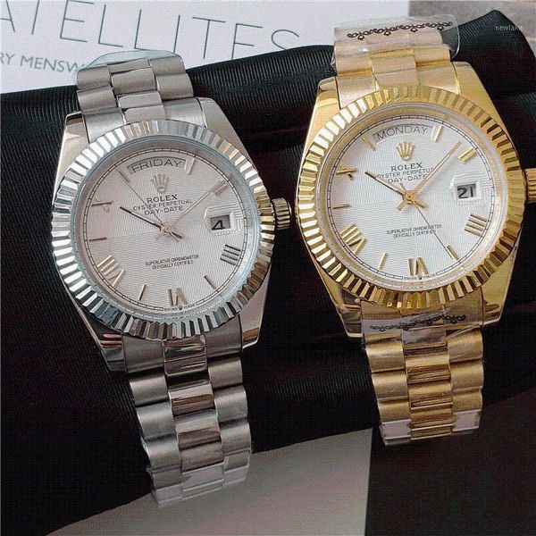 wristwatches fashion men's luxury designer mechanical watch classic black steel band calendar business brand gift 155, Slivery;brown
wristwatches fashion men's luxury designer mechanical watch classic black steel band calendar business brand gift 155, Slivery;brown