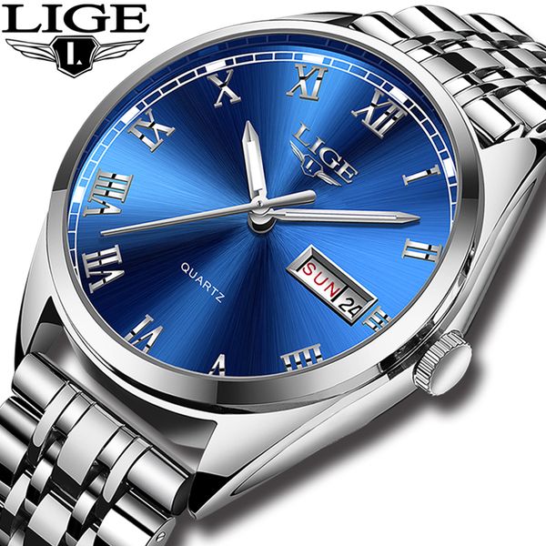 lige watches men waterproof stainless steel luxury analogue wrist watches week display date sports quartz watch men montre homme, Silver
lige watches men waterproof stainless steel luxury analogue wrist watches week display date sports quartz watch men montre homme, Silver