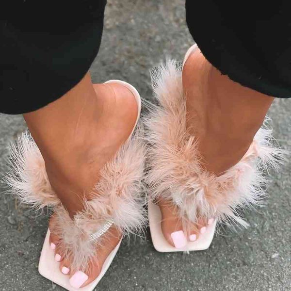 slippers star style women's fur fashion square toe crystal clear heeled lady flop flips sandals high heels outdoor slides mules kp, Black
slippers star style women's fur fashion square toe crystal clear heeled lady flop flips sandals high heels outdoor slides mules kp, Black
