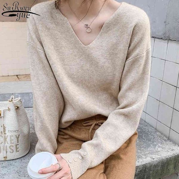 casual long sleeve loose knitwear autumn and winter women's pullover v-neck sweaters elegant solid sweater women jumpers 11319 210417, White;black
casual long sleeve loose knitwear autumn and winter women's pullover v-neck sweaters elegant solid sweater women jumpers 11319 210417, White;black