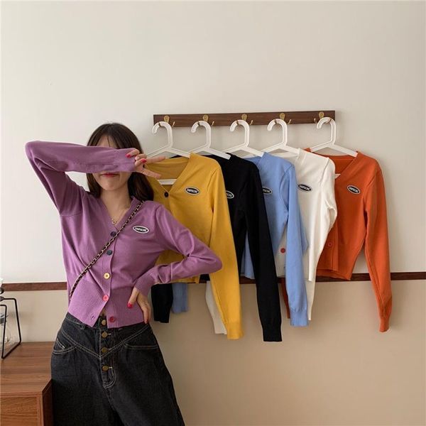 autumn loose outer sweater small coat women's long-sleeved cardigan short jackets, Black;brown
autumn loose outer sweater small coat women's long-sleeved cardigan short jackets, Black;brown