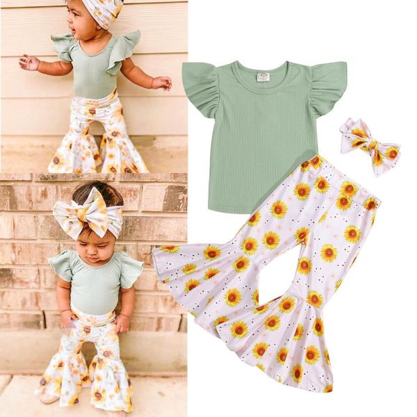 clothing sets wallarenear 0-5y toddler girls clothes set green solid color sleeves floral printed pattern flared trousers headdress, White
clothing sets wallarenear 0-5y toddler girls clothes set green solid color sleeves floral printed pattern flared trousers headdress, White