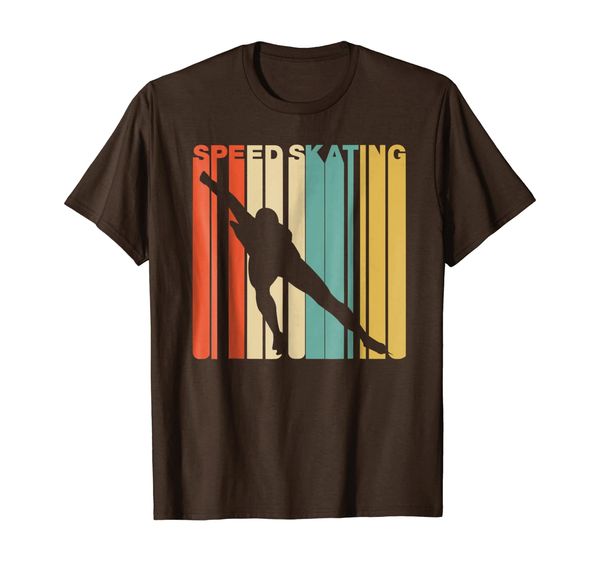retro 1970's style speed skating speed skater sports t-shirt, White;black 
retro 1970's style speed skating speed skater sports t-shirt, White;black
