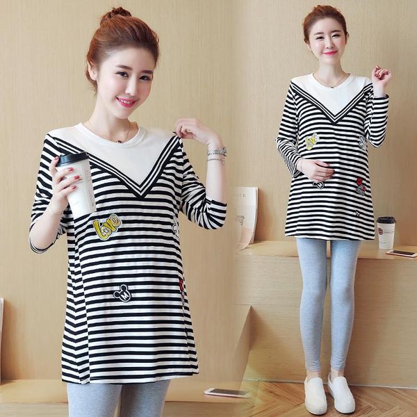 maternity dresses 8601# clothes spring autumn cotton letter printing for pregnant women casual t shirt dress, White
maternity dresses 8601# clothes spring autumn cotton letter printing for pregnant women casual t shirt dress, White