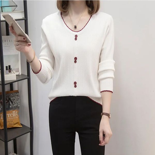 women's sweaters stripe patchwork spring o-neck knitwear plus size knitted pullovers for women slim korean style casual jumpe, White;black
women's sweaters stripe patchwork spring o-neck knitwear plus size knitted pullovers for women slim korean style casual jumpe, White;black