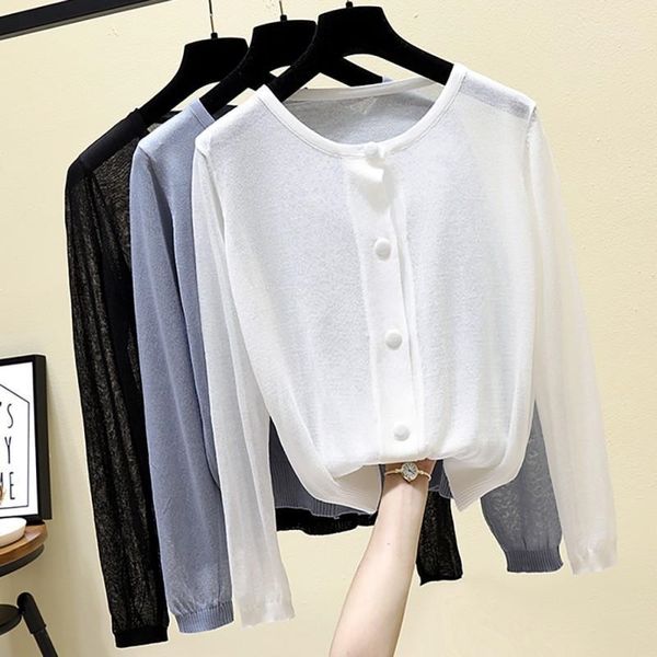 women's jackets autumn women knitted cardigan coat o-neck long sleeve jacket transparent thin solid color ladies 1 vr61, Black;brown
women's jackets autumn women knitted cardigan coat o-neck long sleeve jacket transparent thin solid color ladies 1 vr61, Black;brown