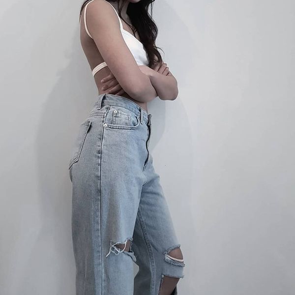 jumpsuits & women rompers street p o summer wear high waist wide leg jeans with hol, Black;white
jumpsuits & women rompers street p o summer wear high waist wide leg jeans with hol, Black;white
