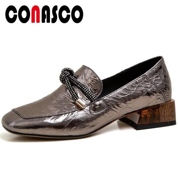 dress shoes conasco casual fashion patent leather women rhinestone metal decoration narrow band square heel toe woman, Black
dress shoes conasco casual fashion patent leather women rhinestone metal decoration narrow band square heel toe woman, Black
