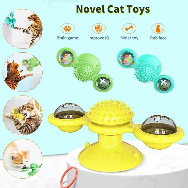 cat toys interactive toy windmill with led flash light, teasing pet scratching tickle cats hair brush funny entertainment
cat toys interactive toy windmill with led flash light, teasing pet scratching tickle cats hair brush funny entertainment