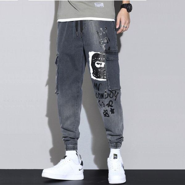 spring and summer loose straight-leg pants men's casual all-match printing trend plus size black nine-point -8xl jeans, Blue
spring and summer loose straight-leg pants men's casual all-match printing trend plus size black nine-point -8xl jeans, Blue