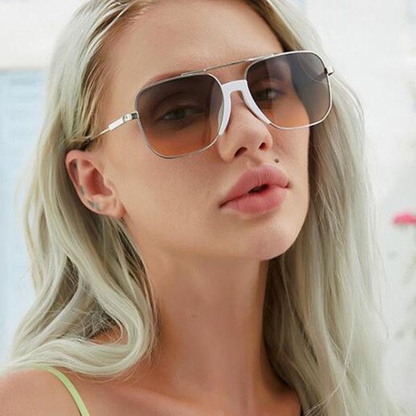 sunglasses white double bridge luxury designer oversized square shades for women fashion metal gradient sun glasses uv400 gafas, White;black
sunglasses white double bridge luxury designer oversized square shades for women fashion metal gradient sun glasses uv400 gafas, White;black