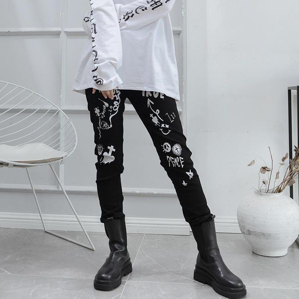 women's jeans ladies pants spring and autumn classic dark fashion trend personality print design leisure large, Blue
women's jeans ladies pants spring and autumn classic dark fashion trend personality print design leisure large, Blue